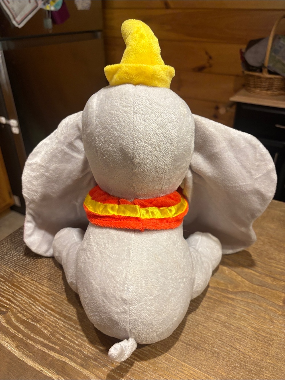 Disney Grey and Pink Dumbo Plush with Yellow Hat - Picture 2 of 3